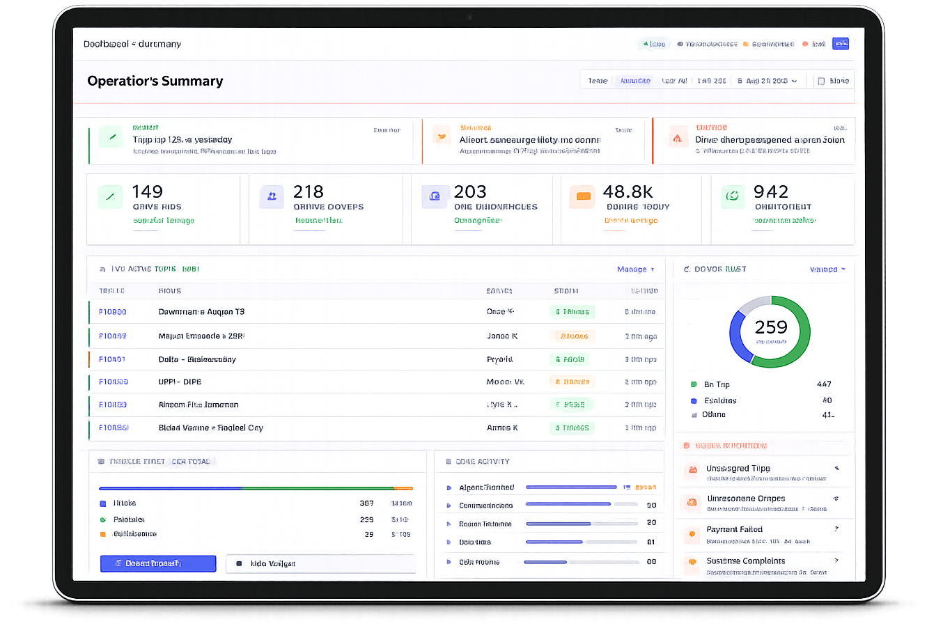 Live Operations Command Center Dashboard