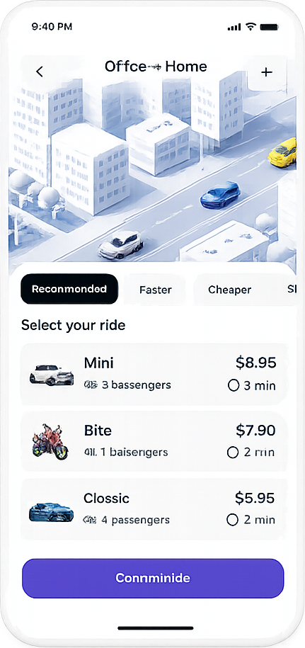 Passenger App Screenshot